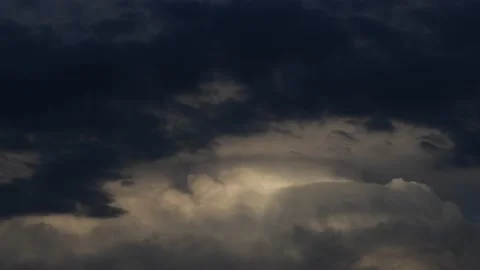 Evening summer clouds over Berlin and Brandenburg, Germany Stock Footage 137869498