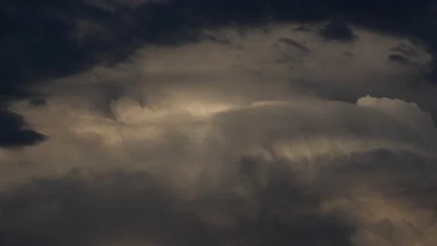 Evening summer clouds over Berlin and Brandenburg, Germany Stock Footage 137869560