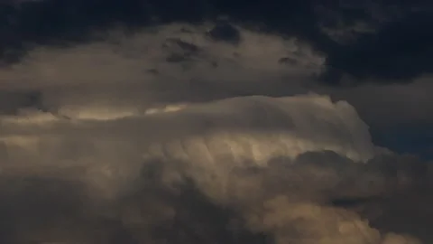 Evening summer clouds over Berlin and Brandenburg, Germany Stock Footage 137869588