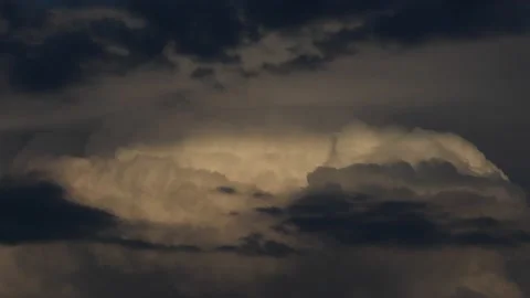 Evening summer clouds over Berlin and Brandenburg, Germany Stock Footage 137869614