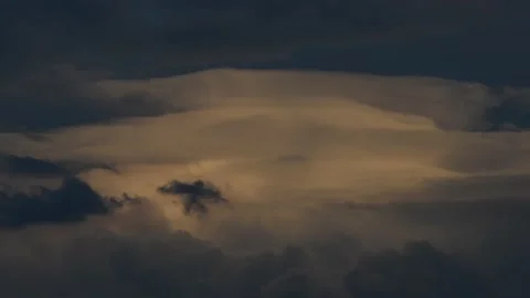 Evening summer clouds over Berlin and Brandenburg, Germany Stock Footage 137869715