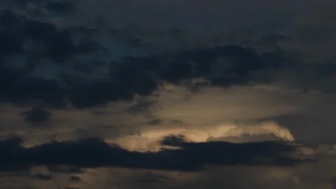 Evening summer clouds over Berlin and Brandenburg, Germany Stock Footage 137869718