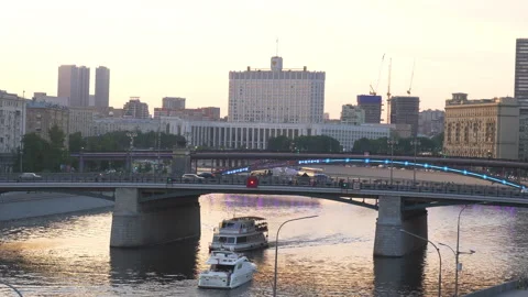 Evening summer Moscow Video stock 245723414