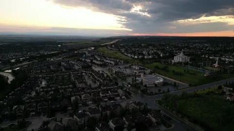 Evening summer sunset after a rain shower Stock Footage 206953205