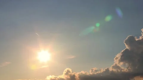 A evening sun and clouds timelapse 4k 30fps video Stock Footage 318743189
