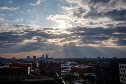 Evening Sun over Berlin Stock Photos