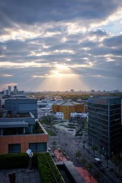 Evening Sun over Berlin Stock Photos