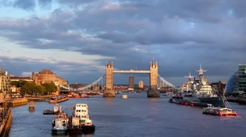 Evening Sun over Tower Bridge Stockbeeldmateriaal 55660389