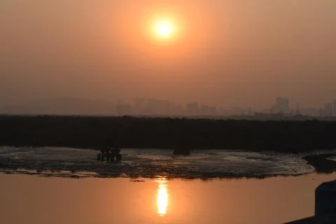 AN EVENING SUN Foto stock