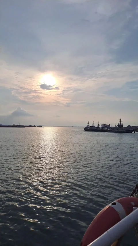Evening sun on the sea Stock Footage 295921061