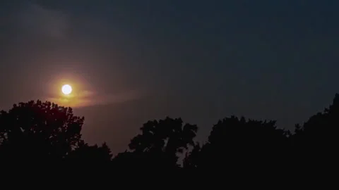 Evening Sun Setting Through Haze Of Western Forest fires - Timelapse Vídeos de archivo 157898542