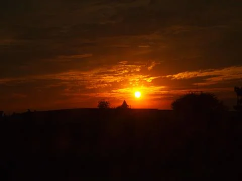 Evening Sundown 库存照片