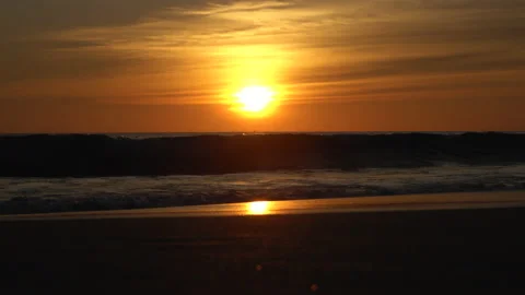 To evening for sunset on the beach. Stock Footage 155725364
