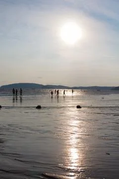 Evening sunset beach Foto stock