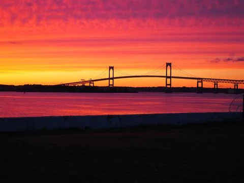 Evening Sunset Bridge Span Photos