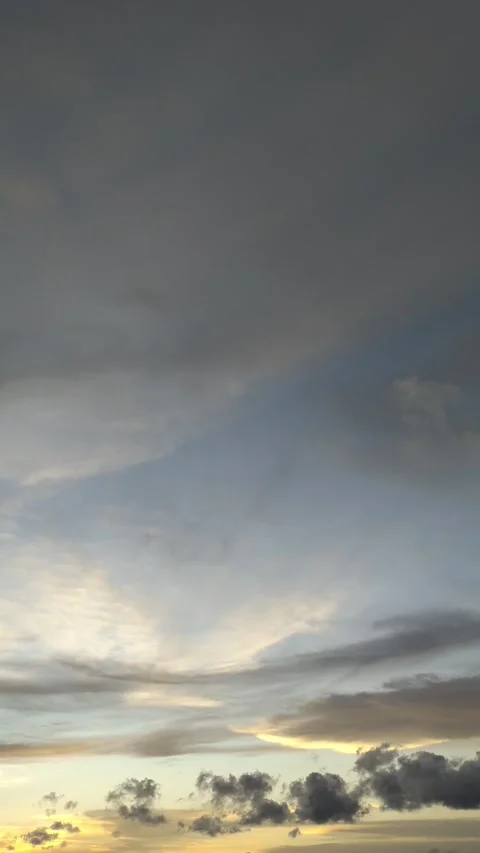 The evening sunset cloudy sky as if it was going to rain tropical climate Stockbeeldmateriaal 274304386