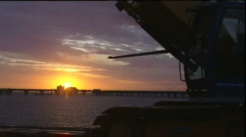 Evening sunset on deck 動画素材 378498