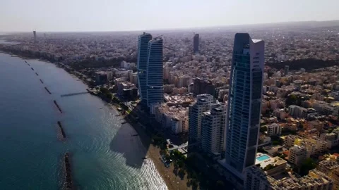 Evening sunset over Limassol, Cyprus Stock Footage 310201307