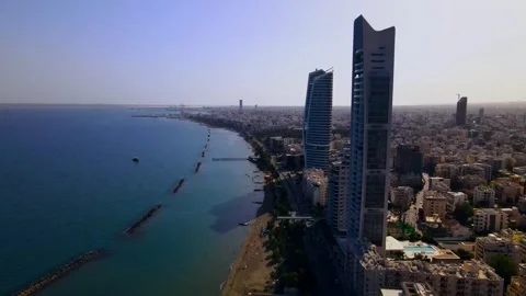 Evening sunset over Limassol, Cyprus Stock Footage 310201903