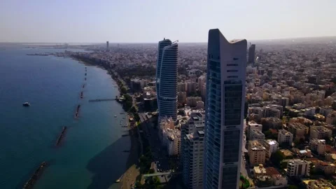 Evening sunset over Limassol, Cyprus Video stock 310202881