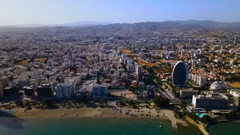 Evening sunset over Limassol, Cyprus Video stock 310203064