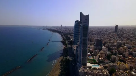 Evening sunset over Limassol, Cyprus Video stock 310204872