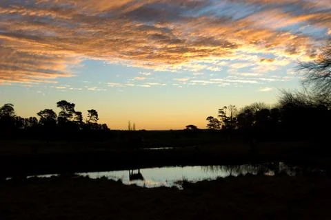 Evening sunset Stock Photos