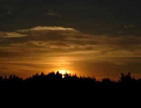 Evening sunset Stock Photos