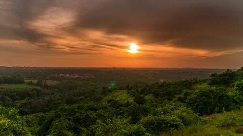 Evening sunset Stock Photos