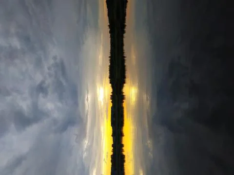 Evening sunset Stock Photos