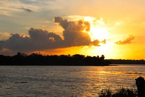 Evening sunset Stock Photos