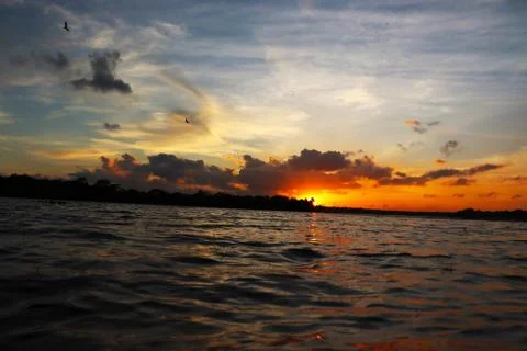 Evening sunset Stock Photos