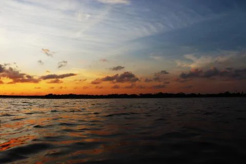 Evening sunset Stock Photos