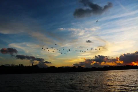 Evening sunset Stock Photos