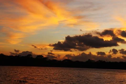 Evening sunset Stock Photos