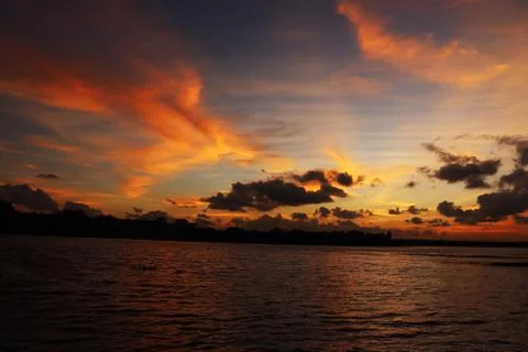 Evening sunset Stock Photos