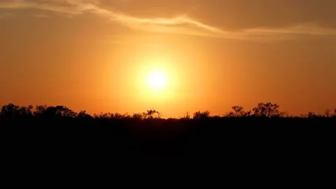 Evening sunset | Relaxation nature | Hyperlapse 4к UHD Stock Footage 163045546