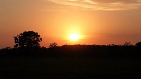 Evening sunset | Relaxation nature | Hyperlapse 4к UHD Stock Footage 163045552