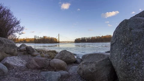 Evening sunset time lapse in Helsinki, Finland Stock Footage 113521444