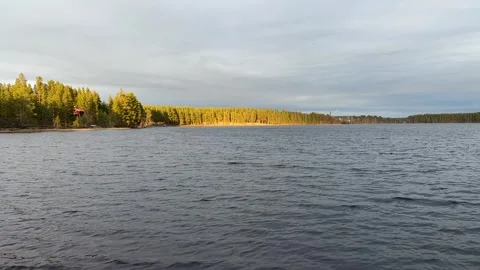 Evening at a Swedish Lake Stock Footage 276190624