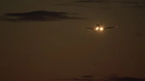 Evening takeoff silhouette Stock Footage 270071691