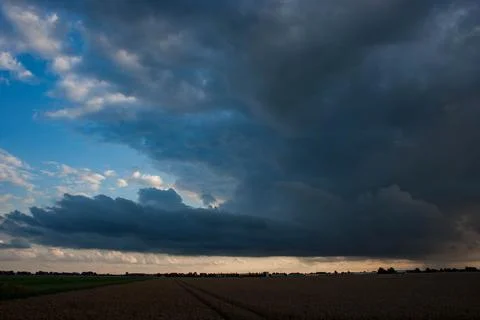 Evening Thunder Storm Stock Photos