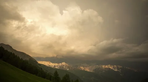 Evening thunderstorm time lapse Stock Footage 39961805