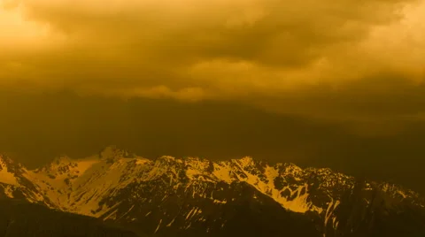 Evening thunderstorm time lapse Stock Footage 64967997