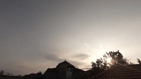 EVENING TIME LAPSE WITH CLOUDS 4K FOOTAGE 스톡 동영상 252413093