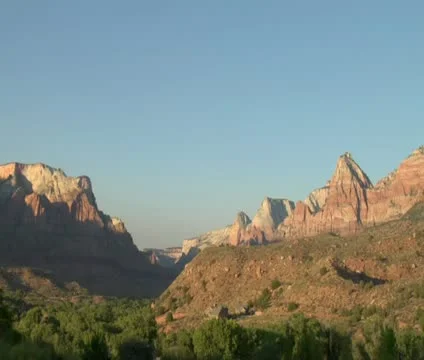 An evening time-lapse of distant mountains Video stock 21681821