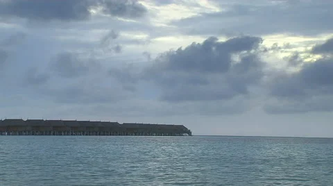 Evening Time Lapse In Maldives Moving clouds Stock Footage 53261073