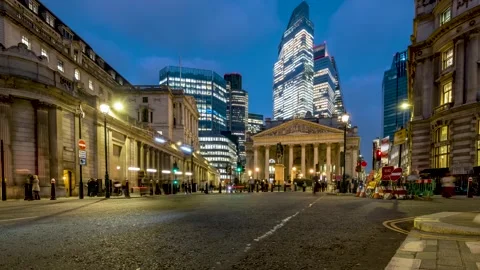 Evening time lapse view of the City of London Video stock 312162110