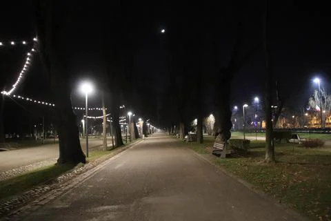 Evening time in the park Stock Photos