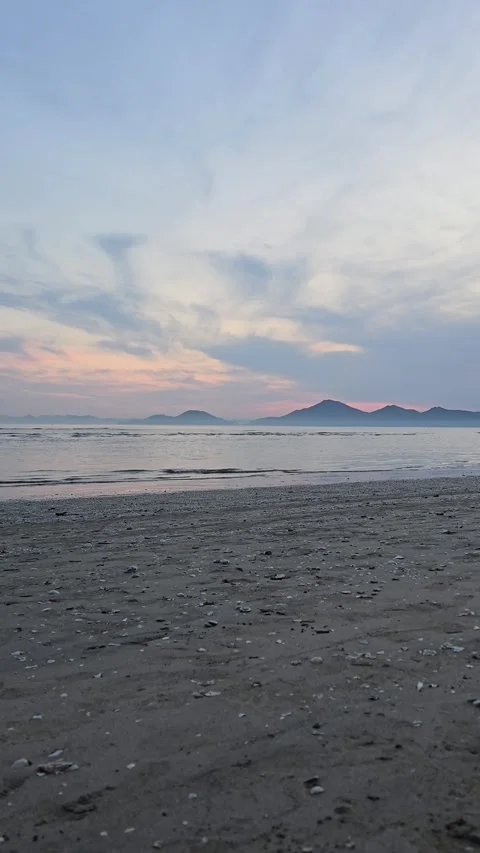 Evening time sea view and clouds Stock Footage 273075973